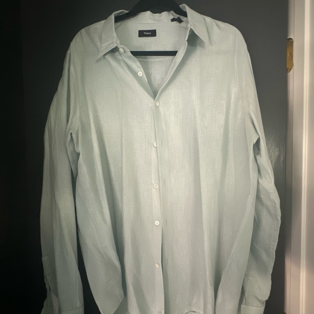Theory Men's Mint Button Down Shirt - image 1